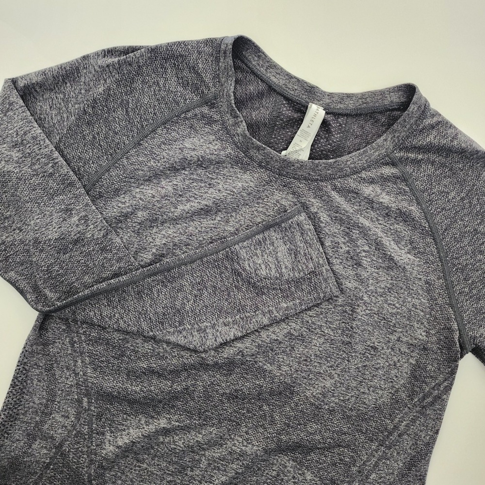 Athleta gray long sleeve‎ vented shirt womens size M